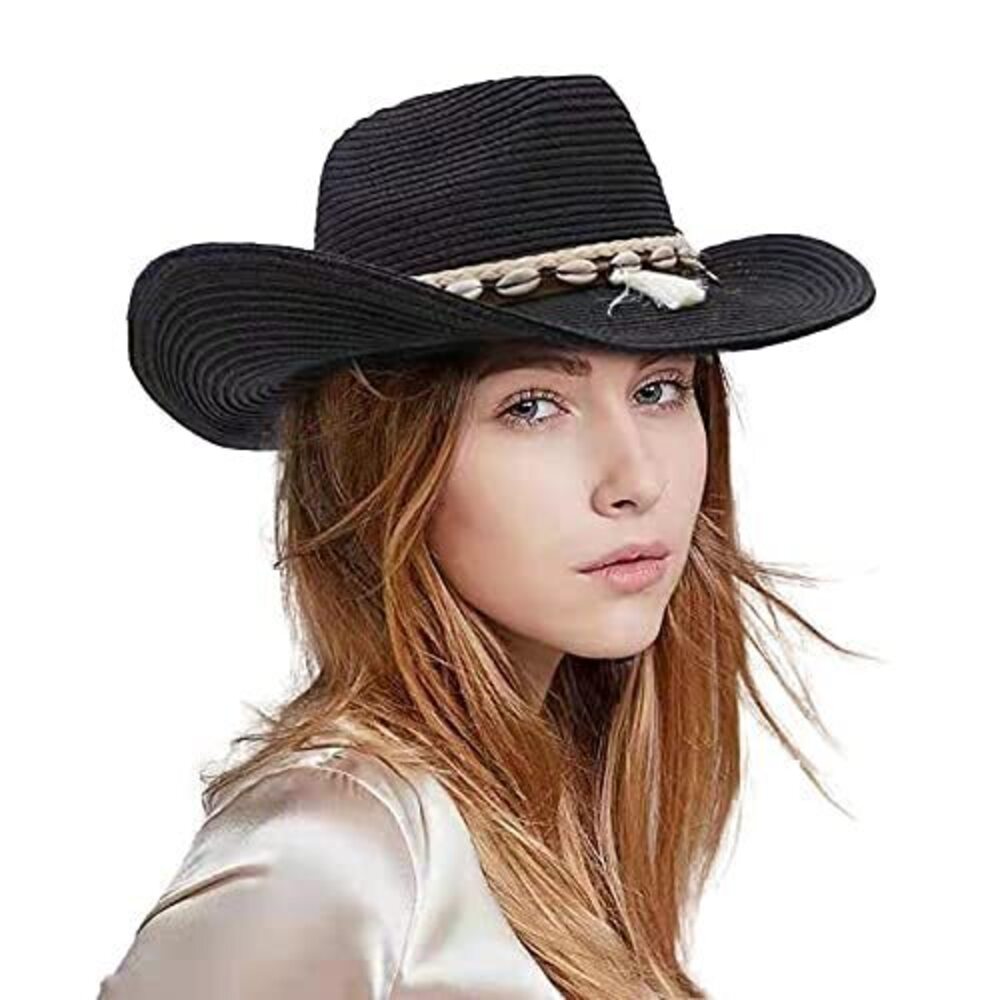 8881 Women Men’s Cowboy Hat Western Summer Straw Hat For Girls With Wide Brim